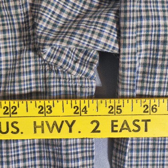 Levi Strauss button down shirt men's size XL blue grey white plaid - Picture 12 of 13